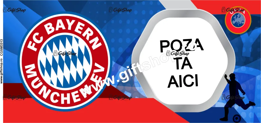 Fc bayern munchen, cana personalizata cu poza, model 3313